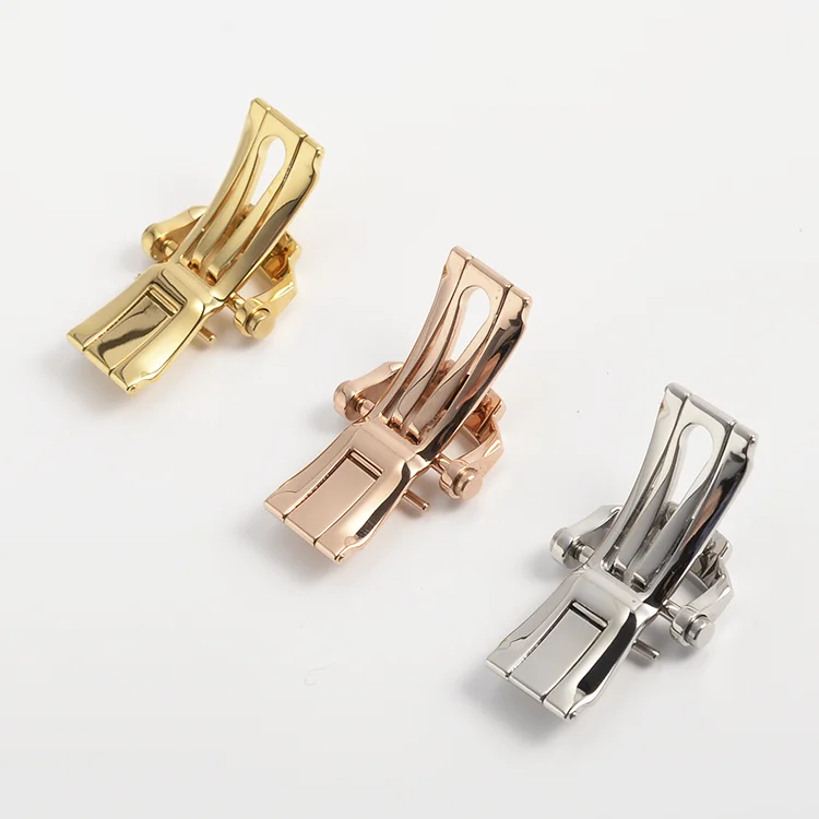 18mm Folding Clasp for PP Patek Philippe Nautilus 5711 5712 5726 Rubber Leather Strap 316 Stainless Steel Butterfly Watch Buckle