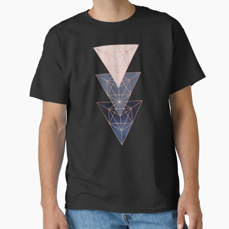 

Geometric Triangles Flower of Life (1017) Sacred Geometry Symbol Gift t shirt Large size Tops Graphic Print men's Clothes