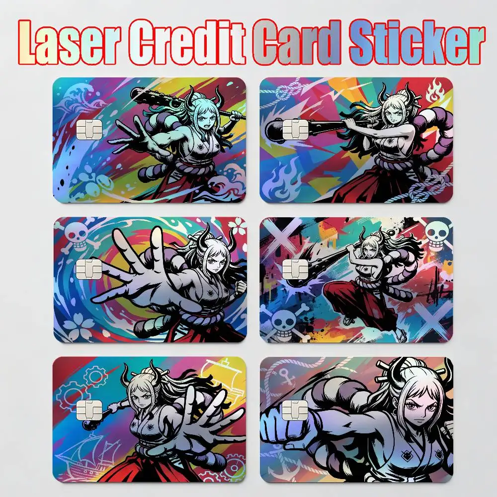 

stickers moto STICKERS ONE PIECE LUFFY ZORO SANJI ACE NAMI Laser Reflective Card Skin Sticker For Debit Credit Card