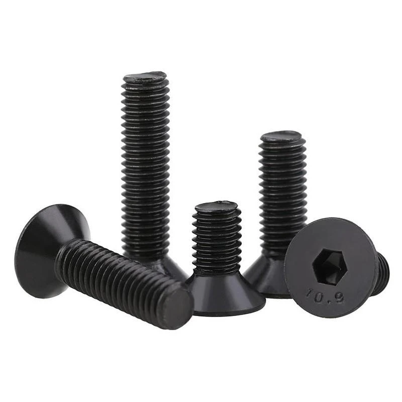 BSW 1/4 1/8 3/16 5/32 5/16 3/8 Grade 10.9 Black Steel British Standard Hexagon Hex Socket Countersunk Flat Head Screw Bolt