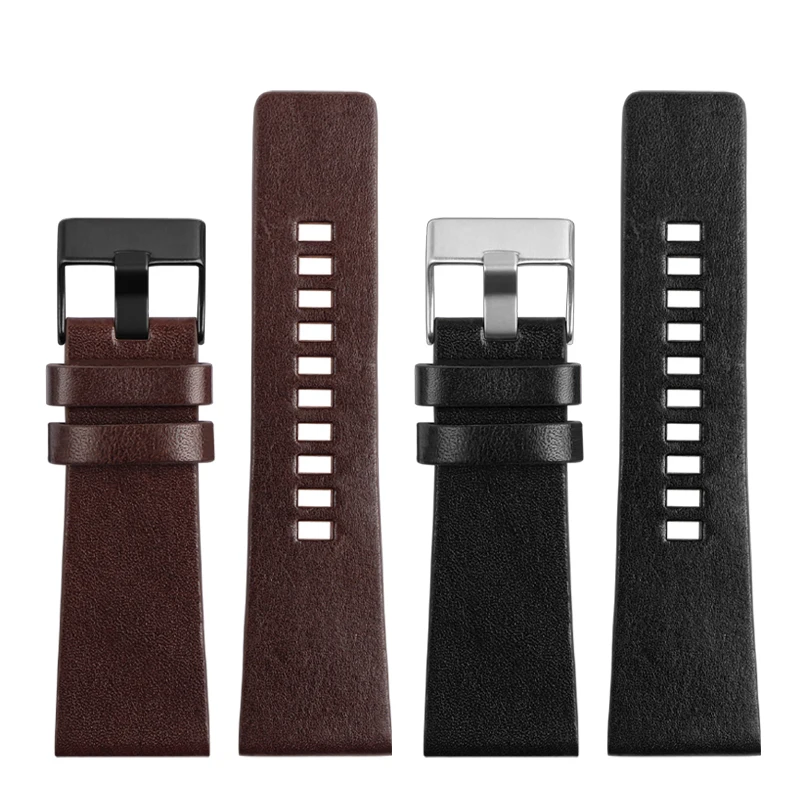 عالية الجودة جلد طبيعي حزام ساعة اليد للديزل DZ4519 1657 7257 4318 لينة جلد البقر حزام الساعات سوار من الجلد معصمه