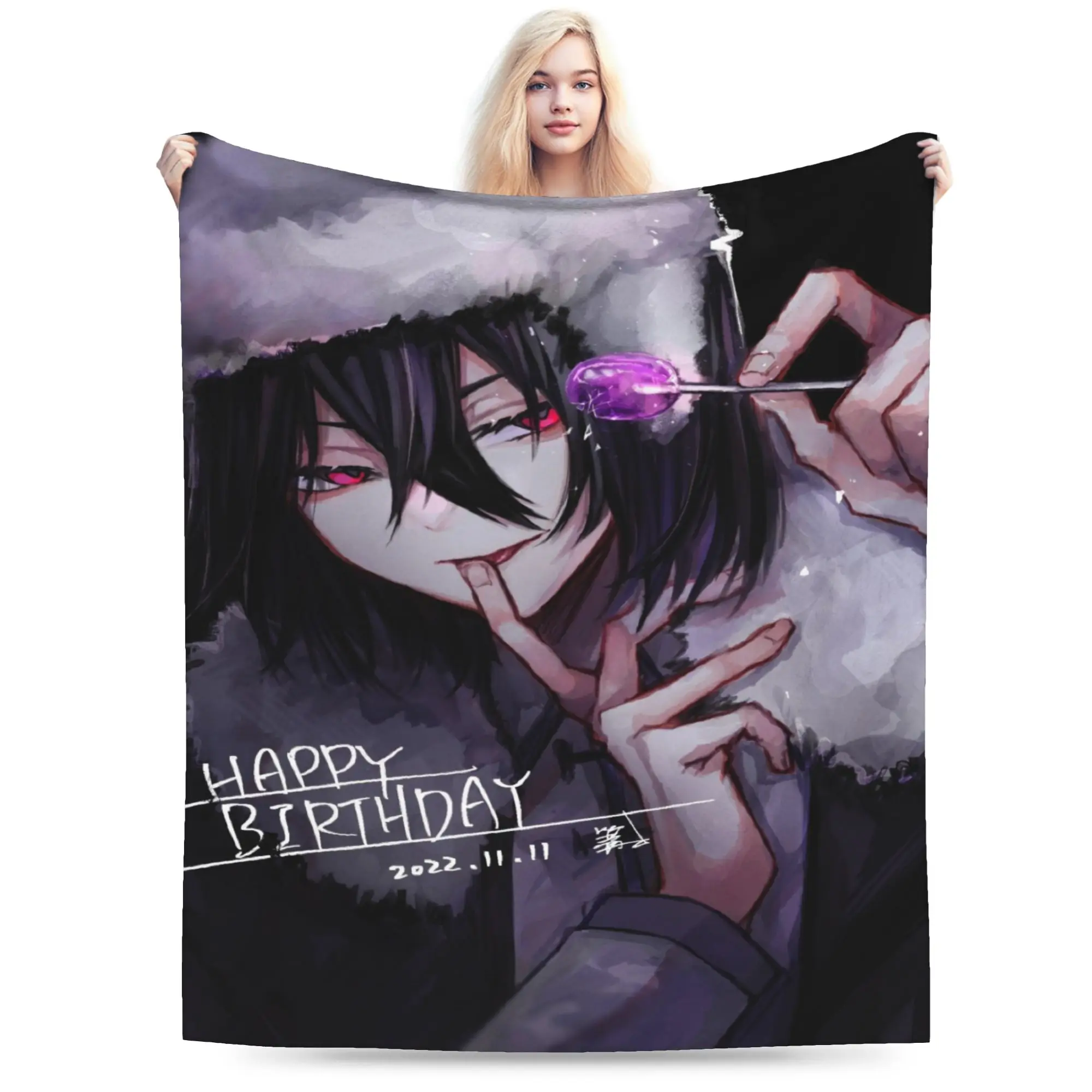 Fyodor D From B-Bungo Stray Dogs Flannel Blanket  Soft Bedding Throws for Living Room Camping Comfortable Bedspread Sofa Bed
