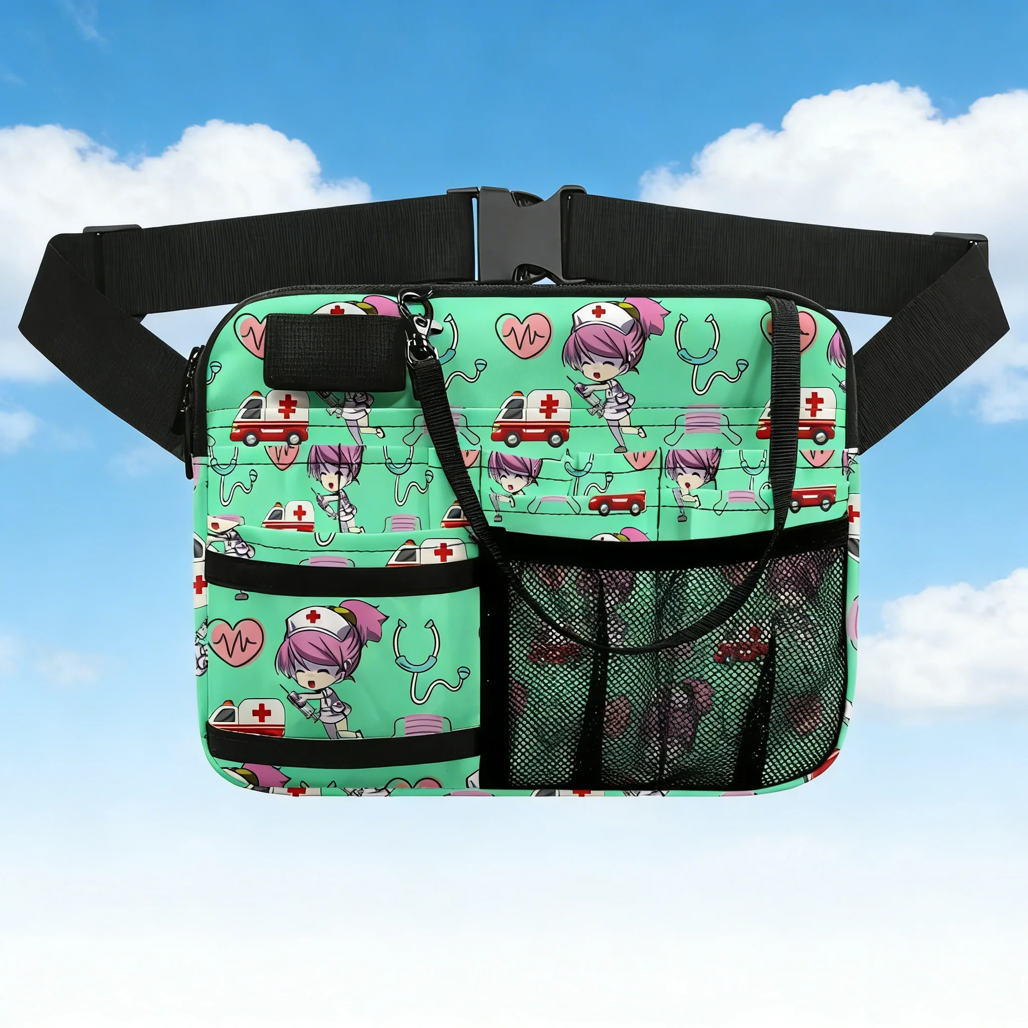

Medical Nurse Belt Bag, Cartoon Nurse & Syringe Waist Bag, Nursing Organizer Fanny Pack