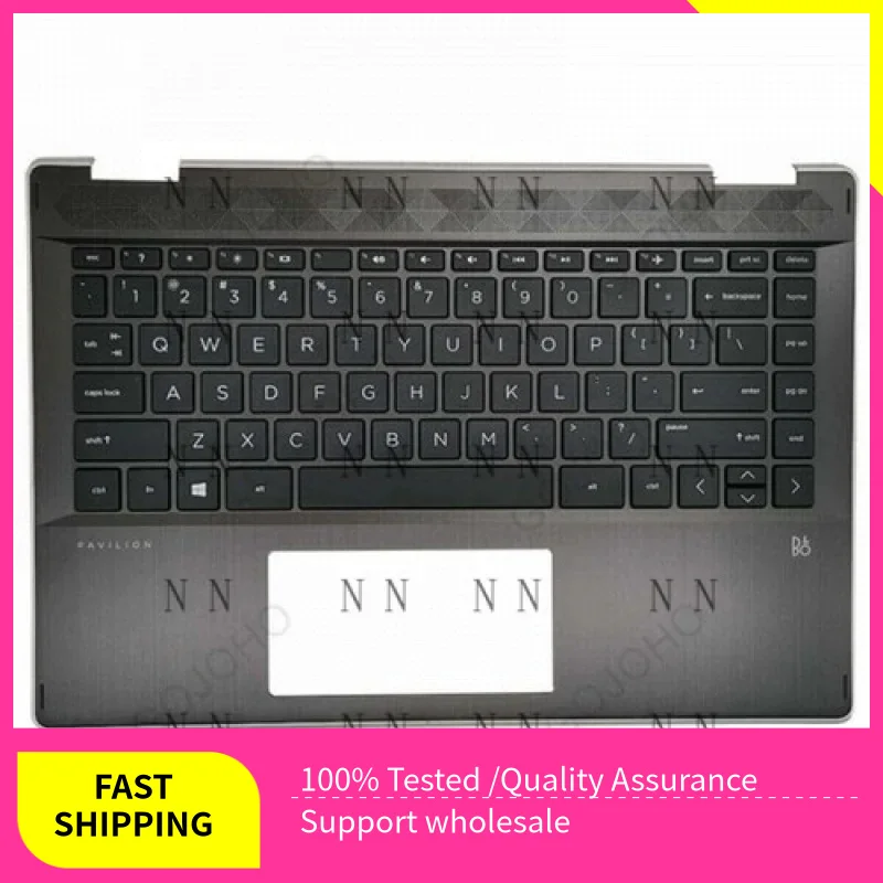 

BLGN For HP Pavilion X360 14-DH Palmrest w/ Keyboard Backlit Silver Edge L53795-001