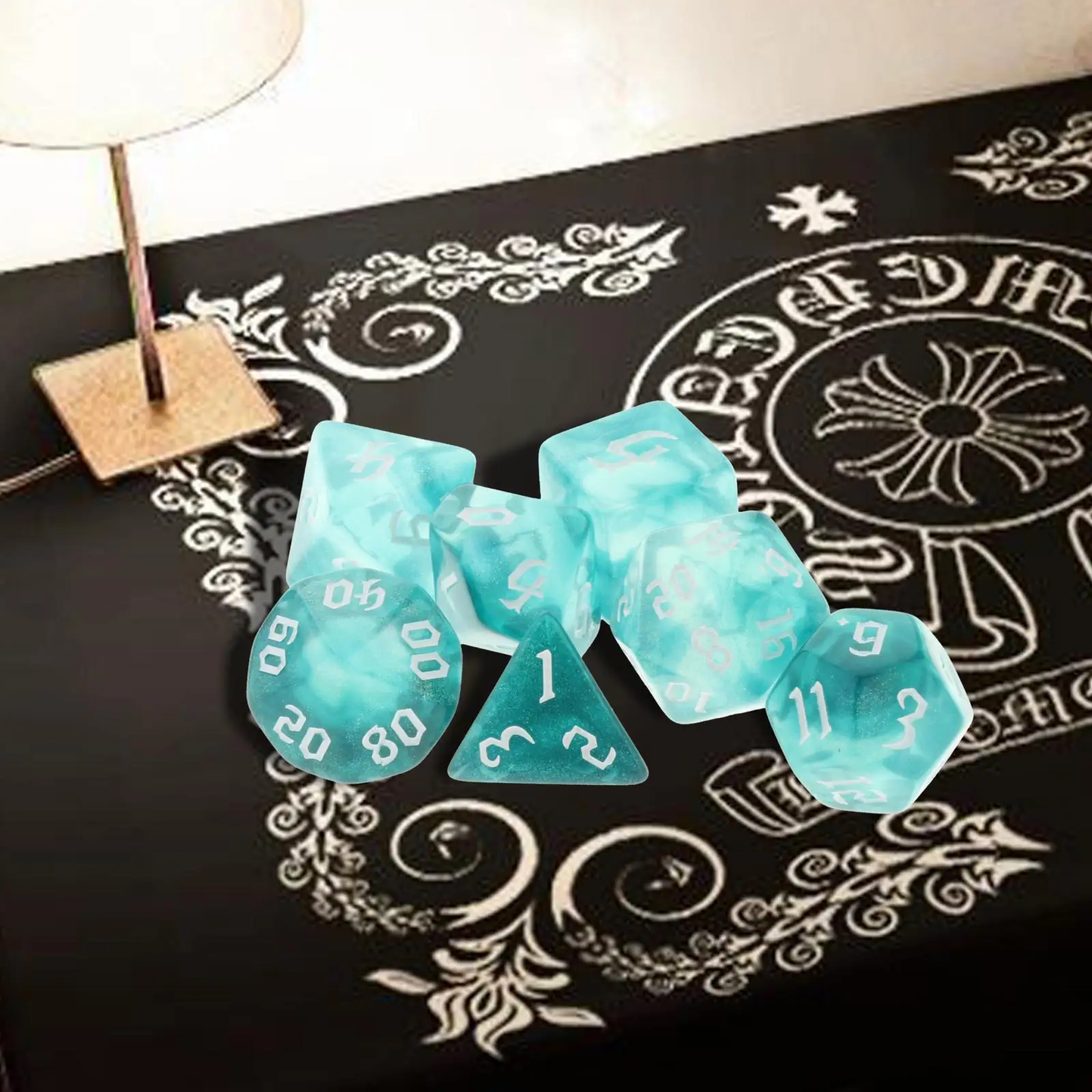 

Set of 7 Polyhedral Dices Set D8 D10 D12 D20 for DND RPG Board Game