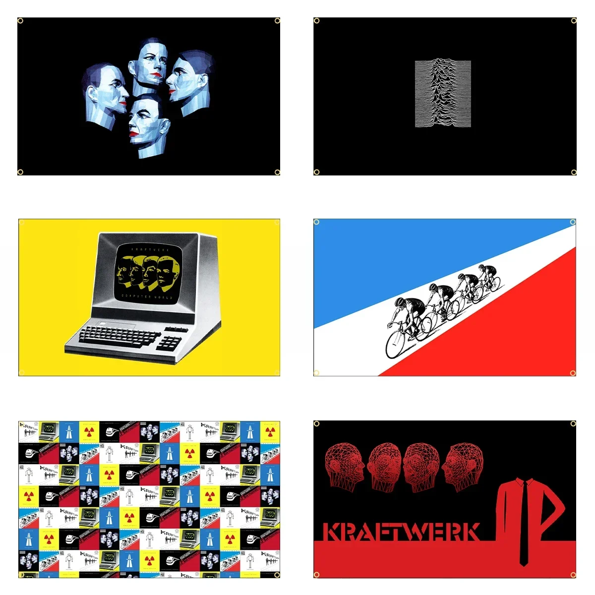 Banner 90X150CM 3X5Ft Kraftwerk Band Avant-Garde Music Groups In Germany Polyester Printing Pop Band Banner For Decor