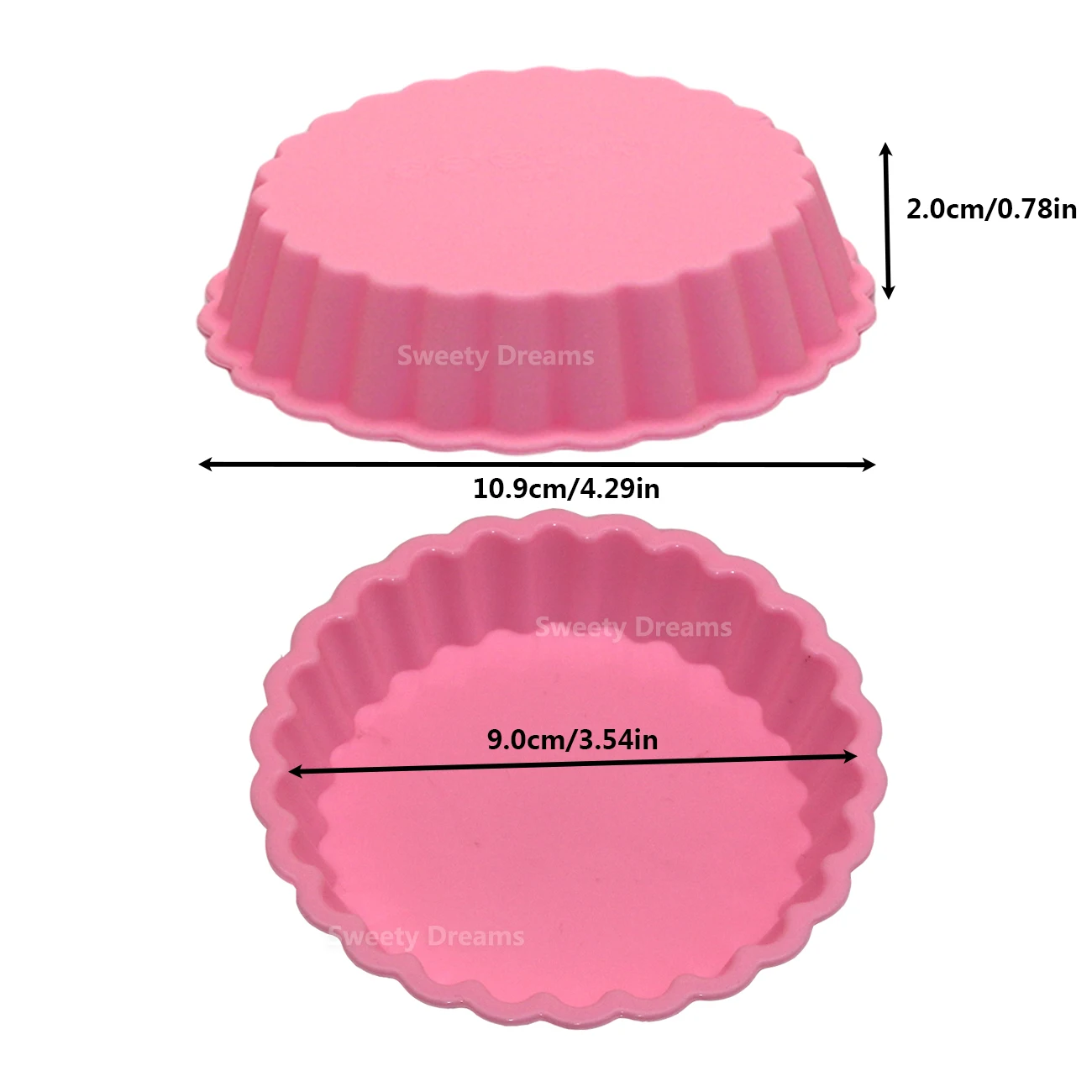 1Pc Non-stick Silicone Tart Molds Mini Quiche Round Fluted Flan Cake Decoration Baking Tools Pizza Pan Mould