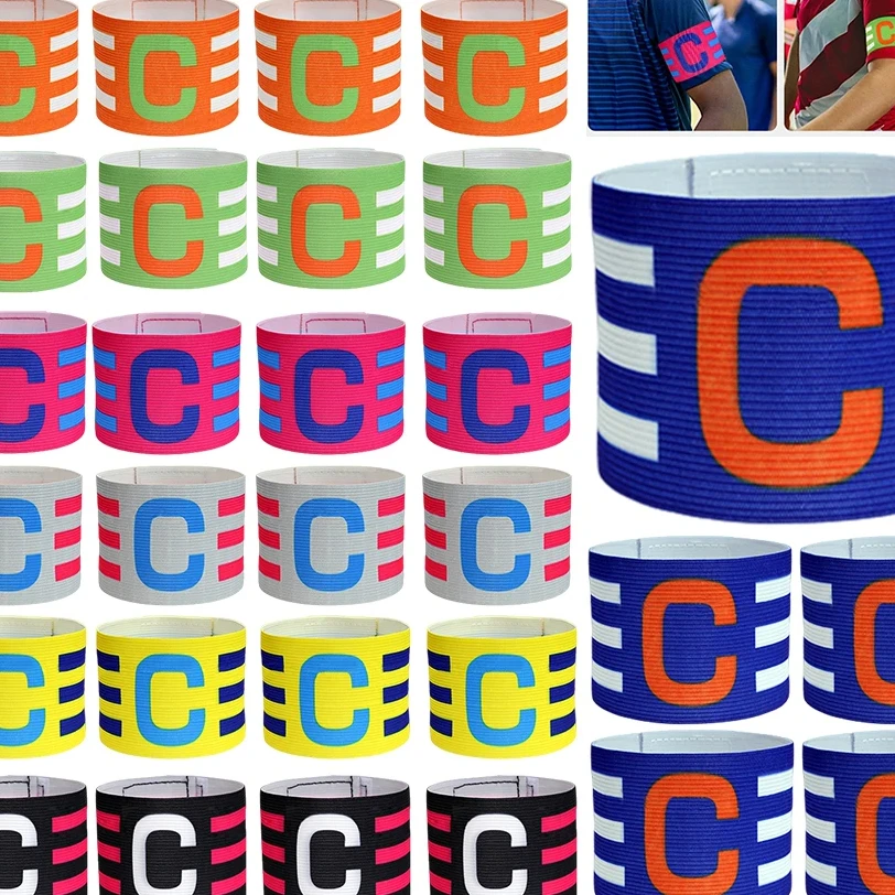 

5/10pcs Kid Adults Football Captain Armband Soccer Arm Band Leader Competition Soccer Captain Group Armband Football Training