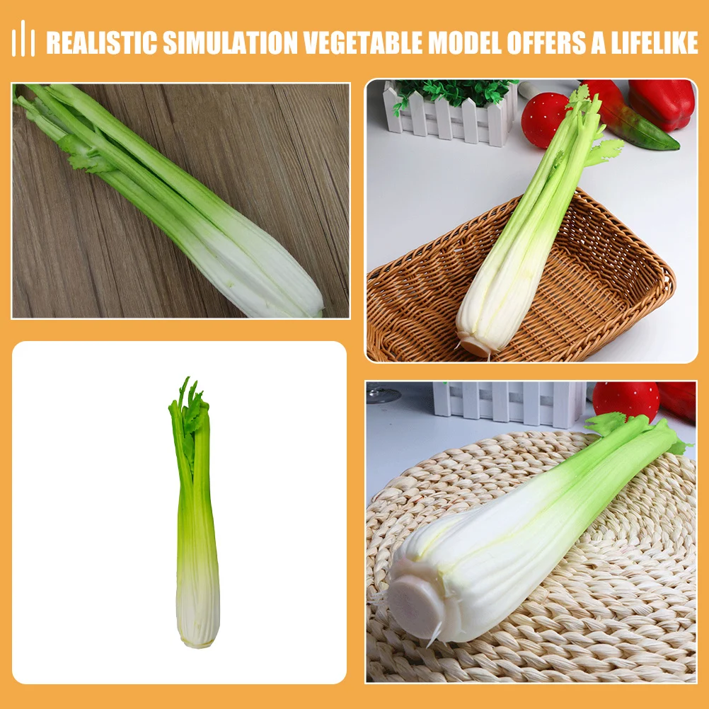 

1 Piece Simulation Celery Realistic Artificial Vegetable for Home Decor Farmhouse Restaurant Decoration Kids Pretend Play