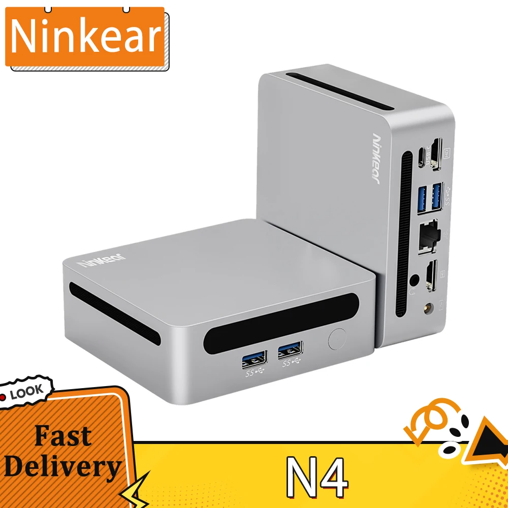 Ninkear N4 Mini PC, AMD Ryzen 5 4600H 6 Cores Max 4.0GHz, 16GB RAM 512GB SSD, WiFi 6 Bluetooth 5.2, 2*USB3.0 2*USB2.0 1*RJ45