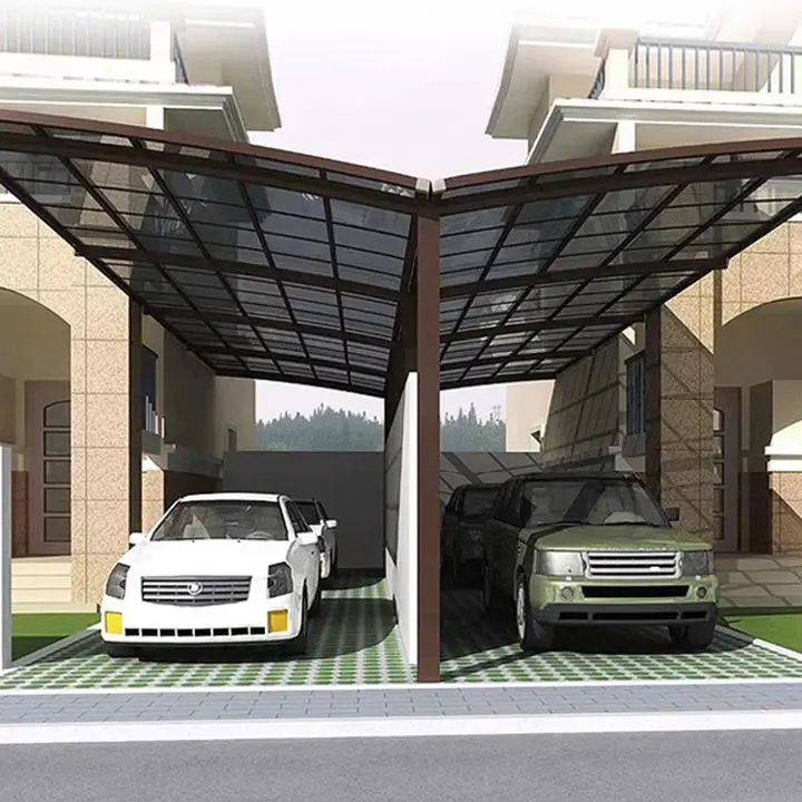 Community Entrance Extremely Large Carport Durable and Rainproof Car Shelter Affordable Outdoor Finished Product Car Parking