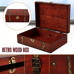 Wooden Storage Box Plain Wood with Lid Multifunction Square Hinged Craft Gift Boxes for Home Supply Storage Container Decoration