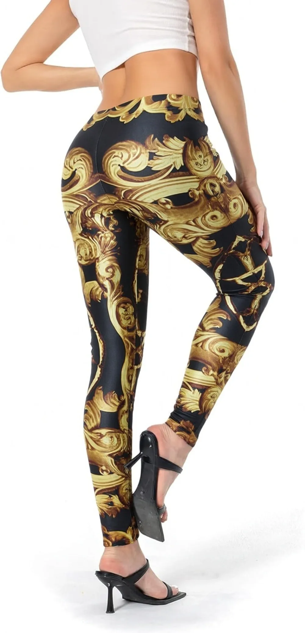 

Women's Egypt Cleopatra Printed Yoga Pants with Workout Leggings for Women Tummy Control Compression Leggings