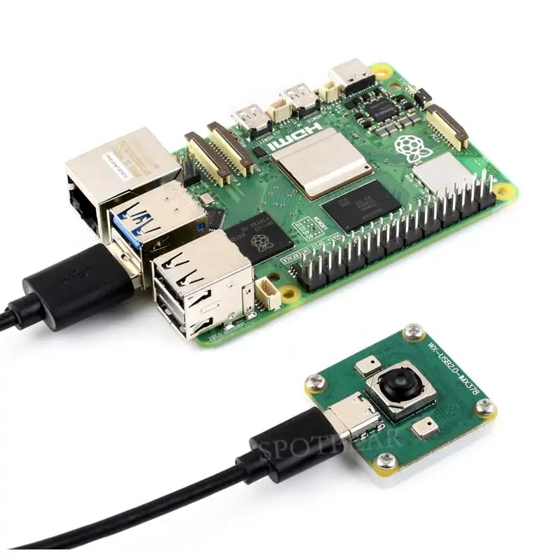 

USB-камера Raspberry Pi 12MP IMX378 30 кадров в секунду, встроенные двойные микрофоны, также для Jeston/RDK