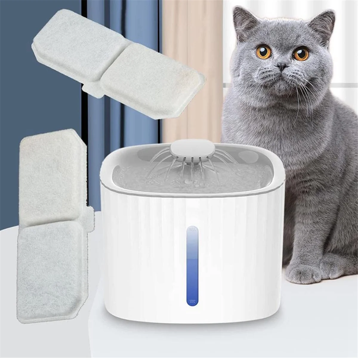 Filtre de fontaine à eau pour animaux de compagnie, éléments filtrants de remplacement, distributeur d'eau, livre de charbon actif, chat, 10 pièces