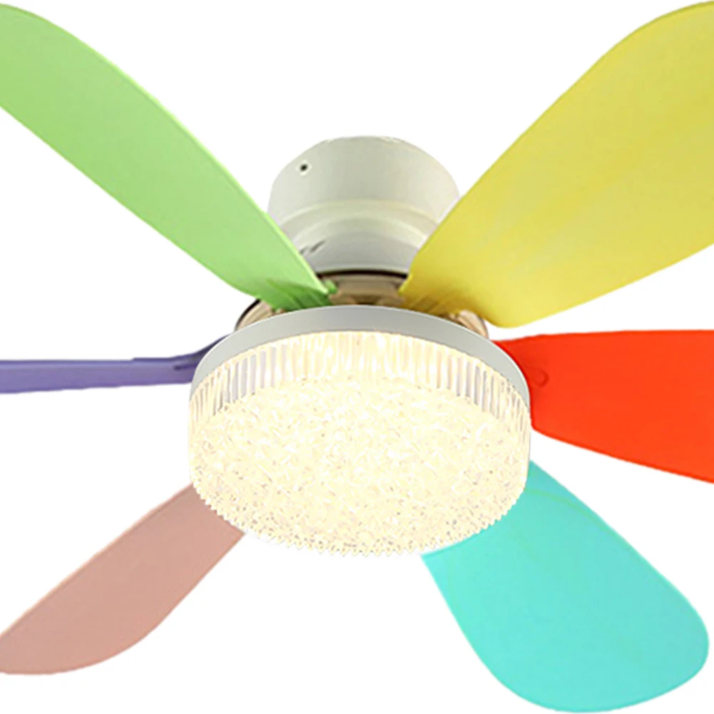 E27 Remote Control Ceiling Fan LED Lamp E27 Base 42cm Indoor Ceiling Fan Light 3 Speeds Hanging Lamp for Living Room Study Home