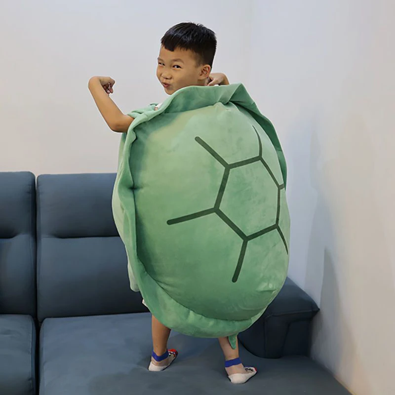 Almofada de concha de tartaruga, boneca vestível, saco de dormir, boneca de pelúcia gigante, pessoa preguiçosa usando casca de tartaruga de grandes dimensões