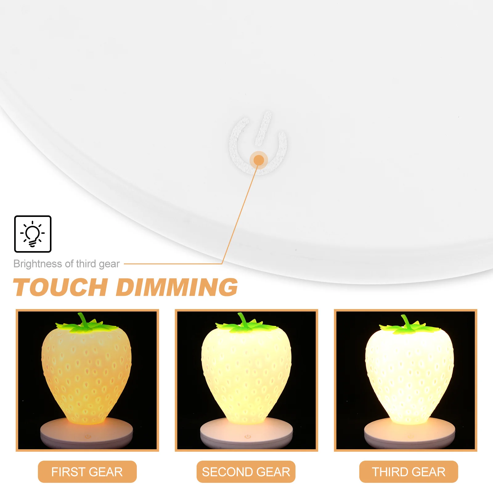 

Light Touch Control Silicone ABS Adjustable Brightness Kids Bedroom Lamp Bedside Feeding Light