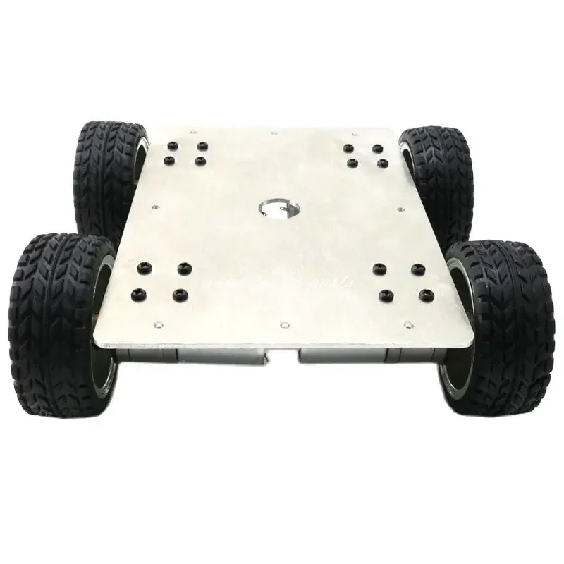 Aluminum Alloy 4WD Car Tracking Robot Smart  4 Wheel Drive Chassis with 4pcs 25 Type Gear Motor  Diameter 65mm