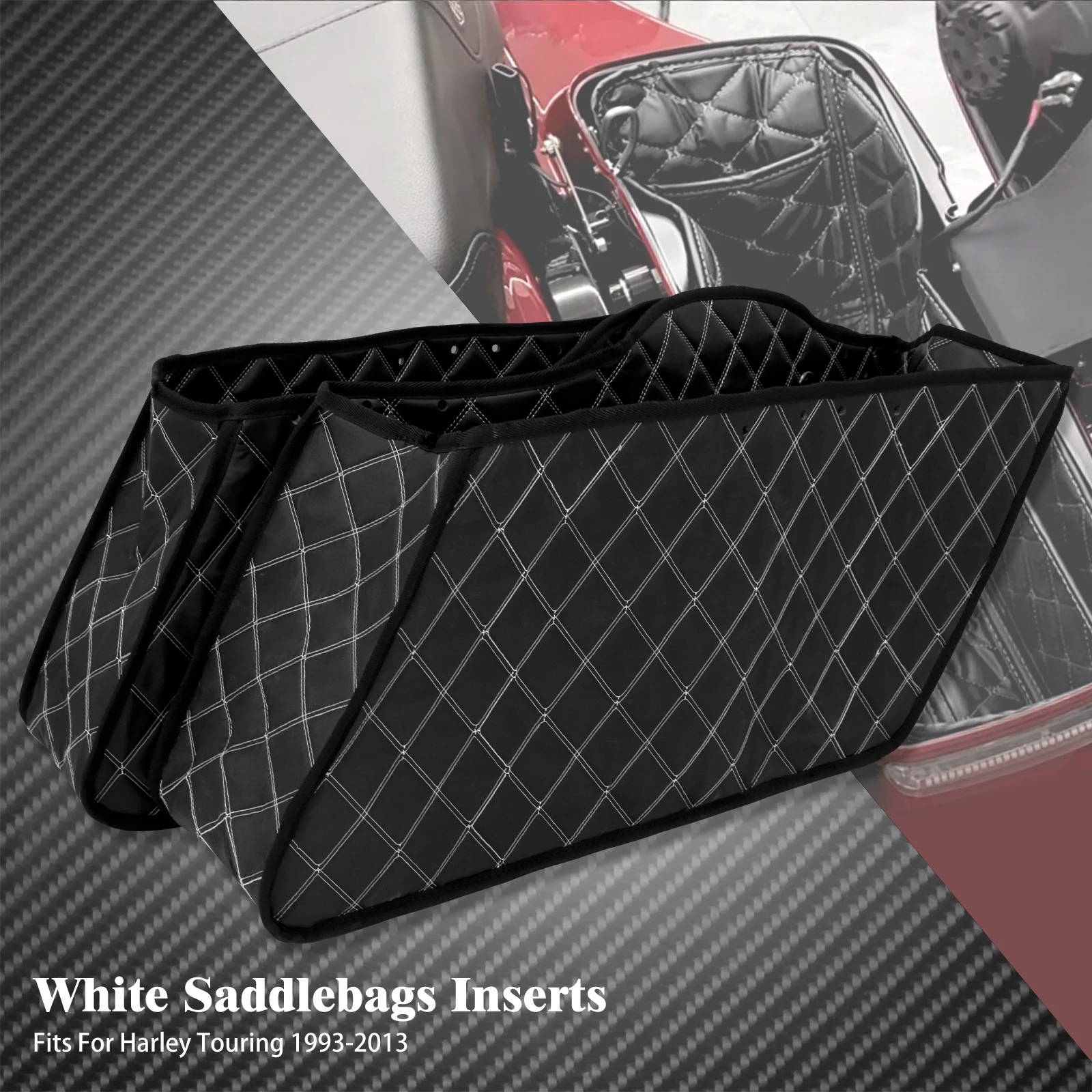 Motorcycle Saddlebag Insert Carpet Liner Thread Extended Bags For Harley Touring Electra Street Glide FLHX Road Glide 1993-2013