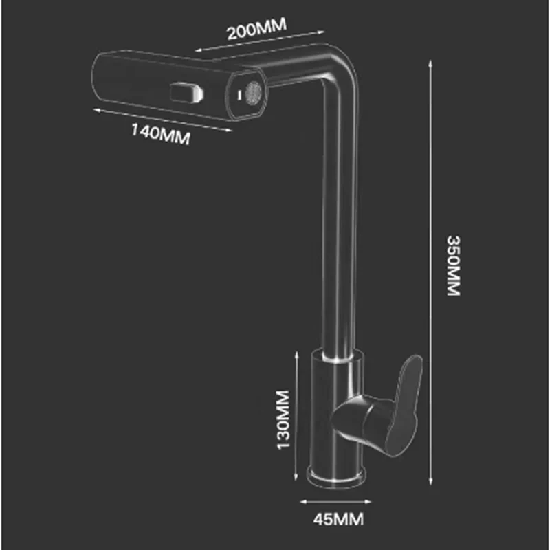 Waterfall kitchen faucet stainless steel 360° rotating waterfall flow nozzle hot and cold water sink mixer kitchen pull-out fauc image 6