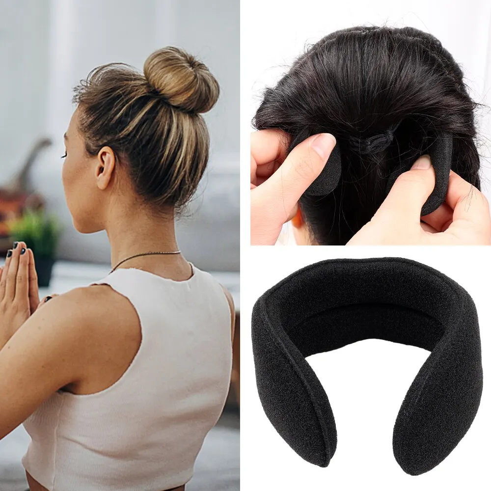 Sponge Plastic Loop Curly Hair Maker Hair Scrunchie Headband Twist Donut Bun Curler Hairbands Hairstyle Tools