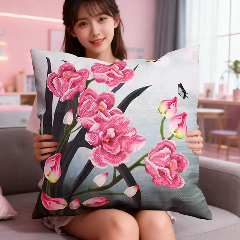 2026 New style 5D printed Canvas DIY cross stitch pillow cushion kits sets arts adult Craft Embroidery Needlework Sewing thread