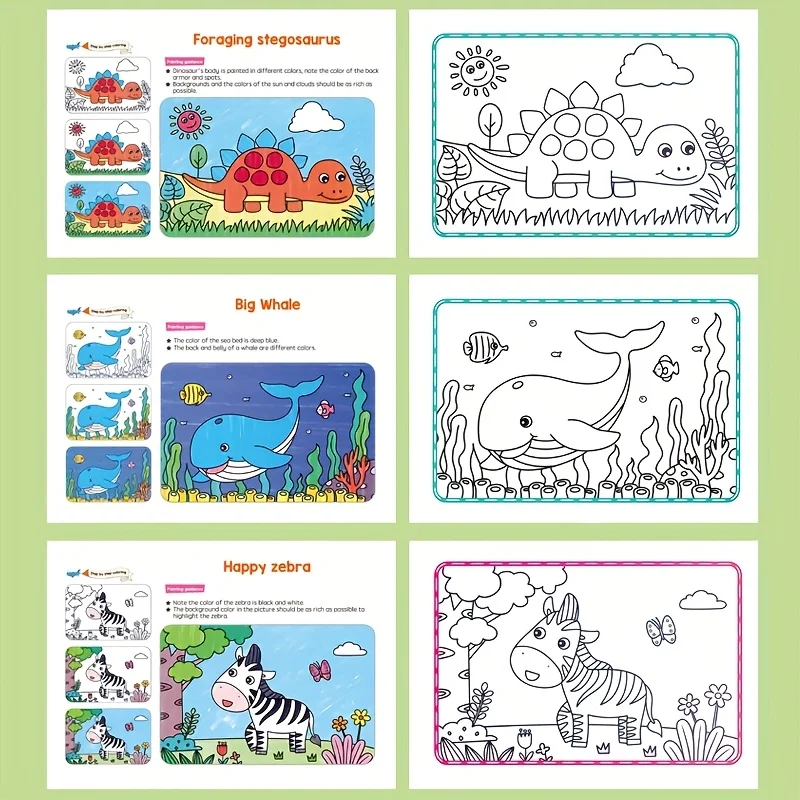 1Pc Animal Coloring Book Beginner Learning Doodle Painting Educational Art Activity Book Creativity Development Coloring Pages image 6