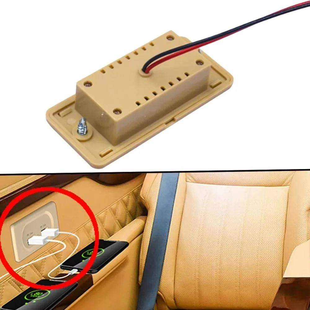 USB Car Charger Outlet Dual Output Ports Power Sockets 3.1A Charging Spare Parts Accessories For Camper Van RV Caravan Motorhome