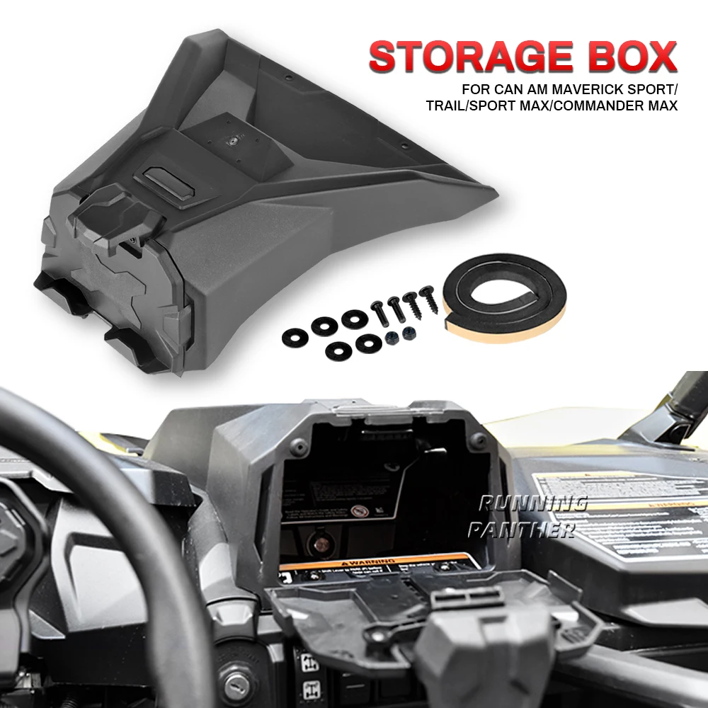 

For Can-Am Maverick Trail 800/R Sport Max 1000 R Commande Motorcycle Electronic Device Tablet Phone Holder Organizer Storage Box