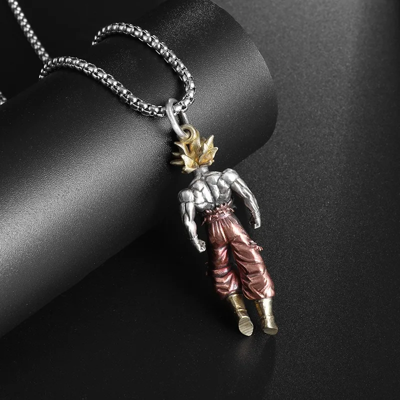 Dragon Ball Son Goku Metal Necklace Anime Characters Men Women Retro Alloy Pendant Couple Student Youth Fashion Birthday Gift