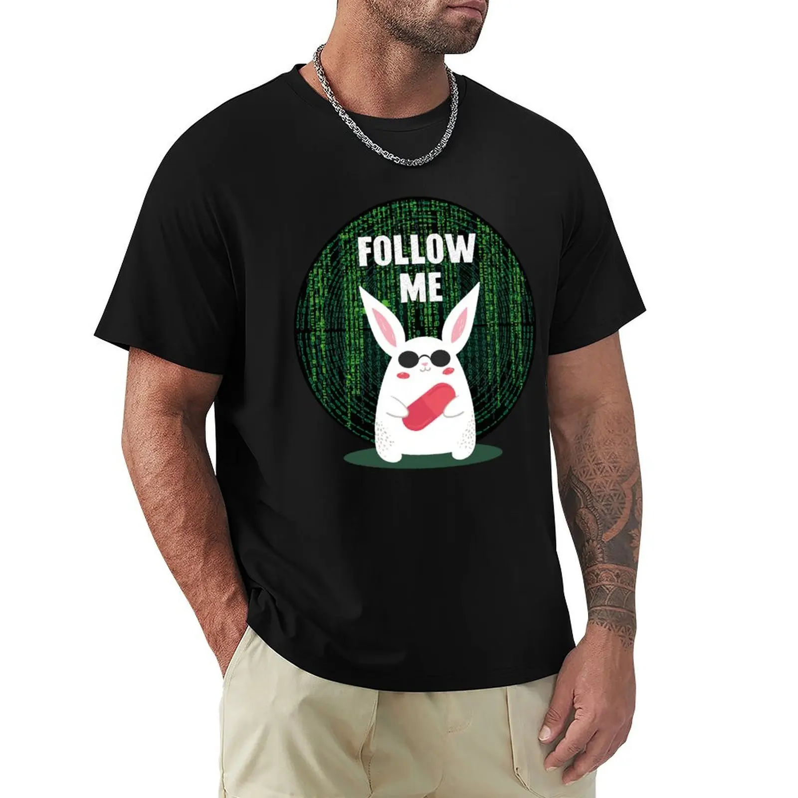 Matrix...Follow me T-Shirt Big and Tall Gym T-Shirt