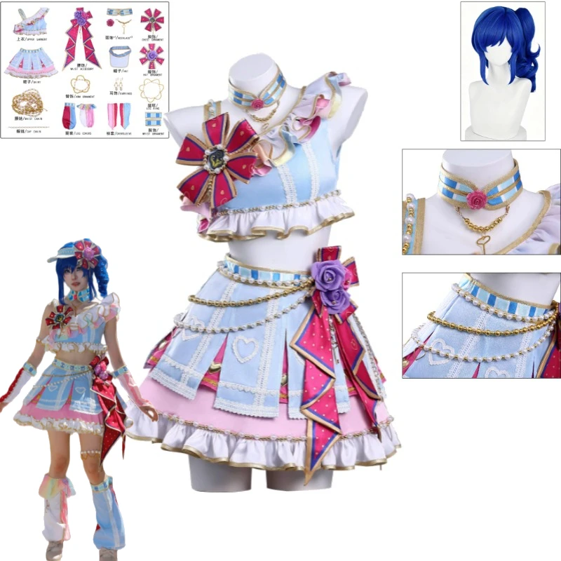Hoshimiya Ichigo Aikatsu Cosplay Costume Girls Lolita Dress Uniform Halloween Christmas Cos Convention Anime Outfit