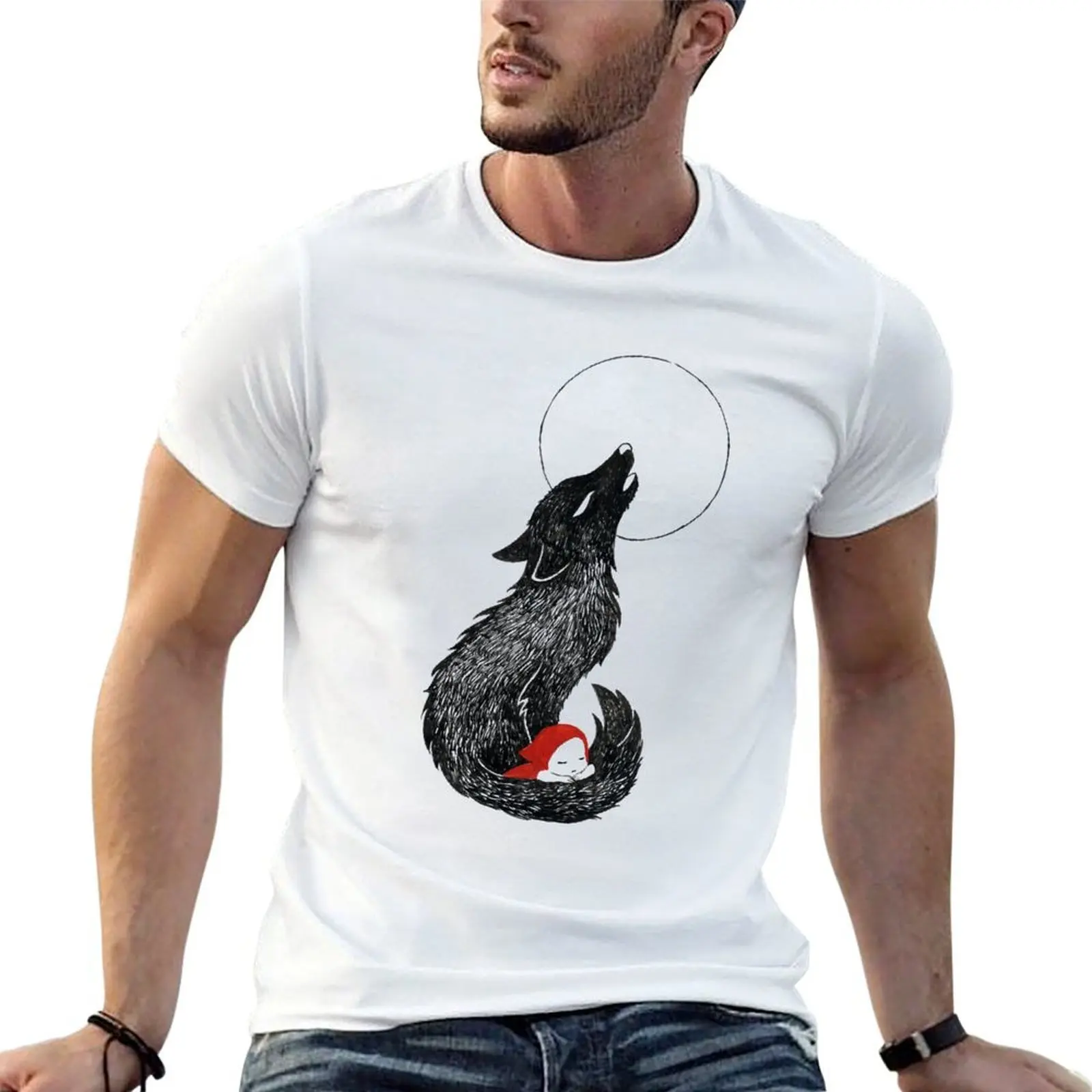 

Red Riding Hood T-Shirt man t shirt designer cotton tshirt 100% T-Shirt