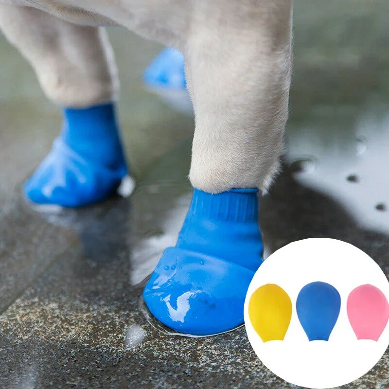 Waterproof Pet Dog Shoes Balloon Rubber Rain Boots Footwear Cat Socks for Puppy Chihuahua Dog Shoes for Large Dogs Boots for Pet