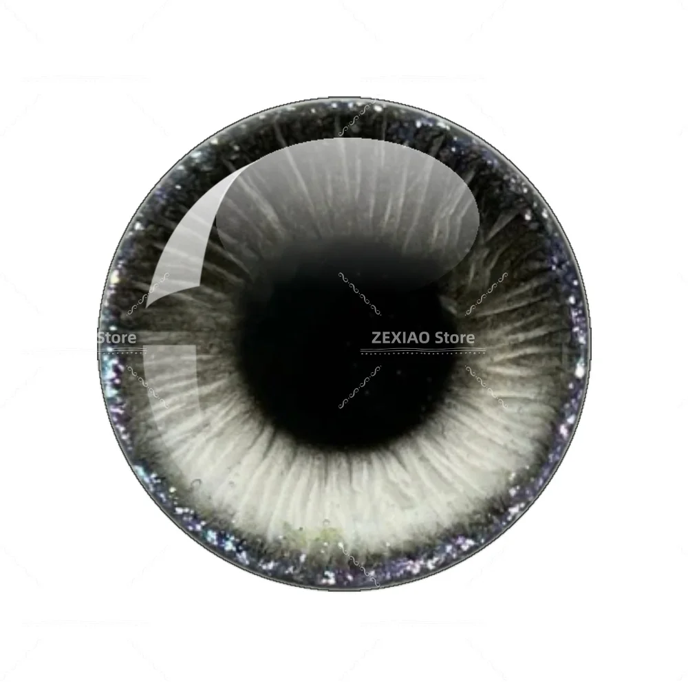12pcs/Bag Blythe Doll Pupil Eyes Chips Anime Black Series 10mm-40mm Glass Eye DIY Jewelry Making Supplies Bulk Items Wholesale view 3