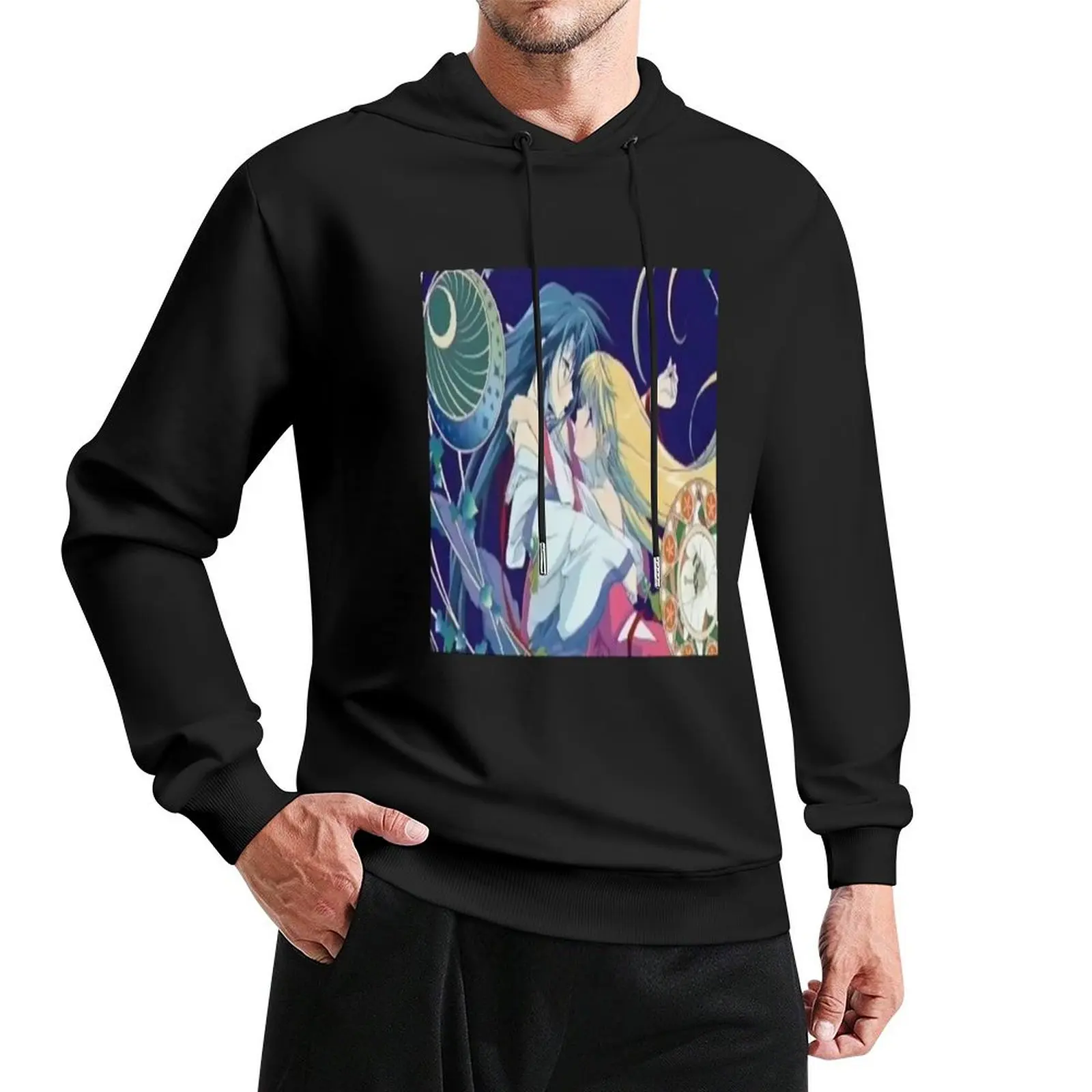 Kurusugawa Himeko and Himemiya Chikane (Kannazuki no Miko) Pullover Hoodie japanese style men's hoodie sweatshirt