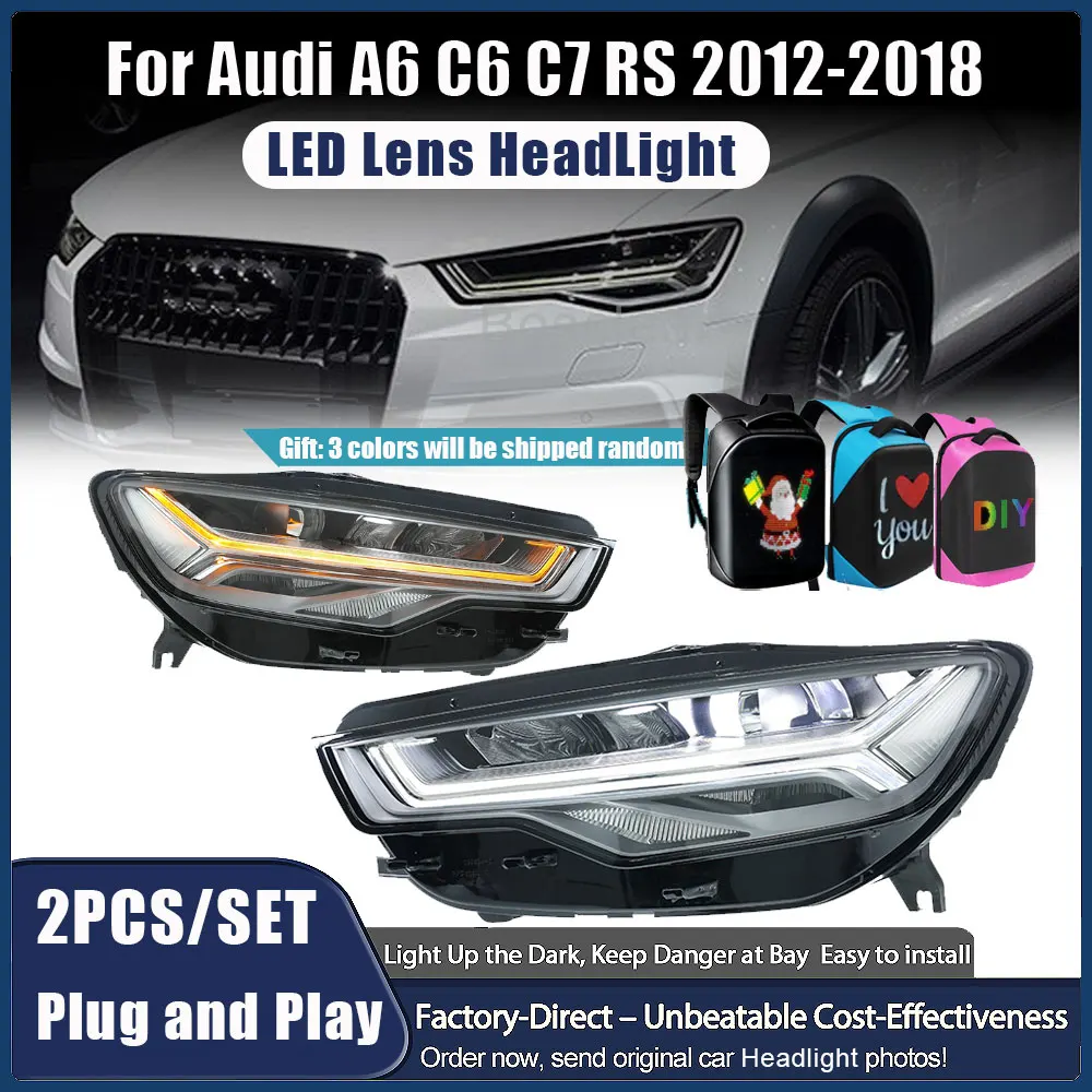 

Car Lights for Audi A6 C7 High Quality Head Light LED Headlights Plug and Play Auto Part Upgrade Headlamp LED Front Lamp Systems