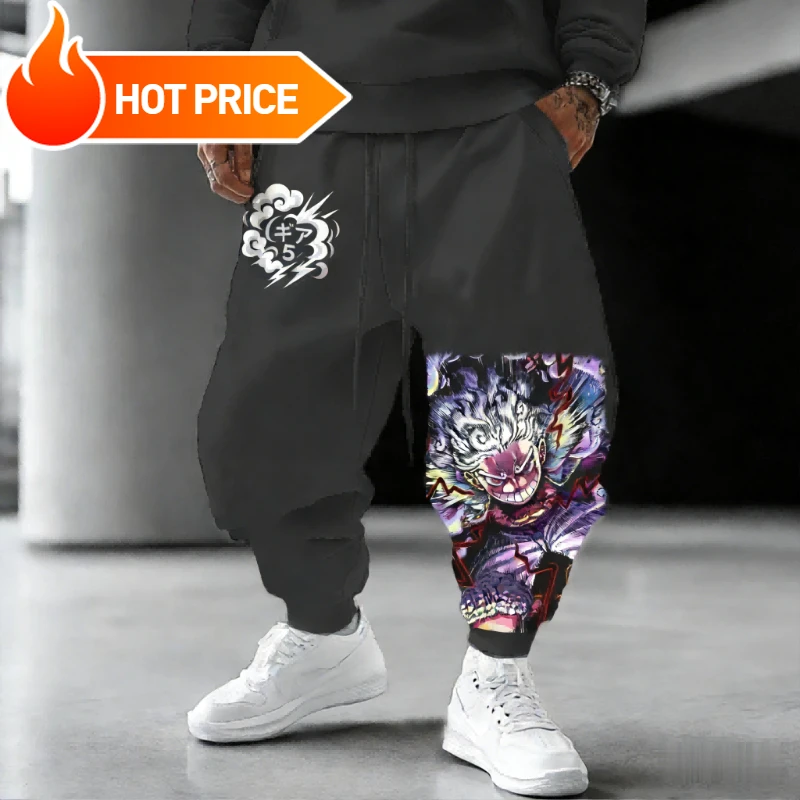 

Брюки Nika Luffy One Piece Harajuku 2026: Новые мужские зимние спортивные брюки, оверсайз, уличная одежда, женские повседневные леггинсы, спортивные штаны унисекс