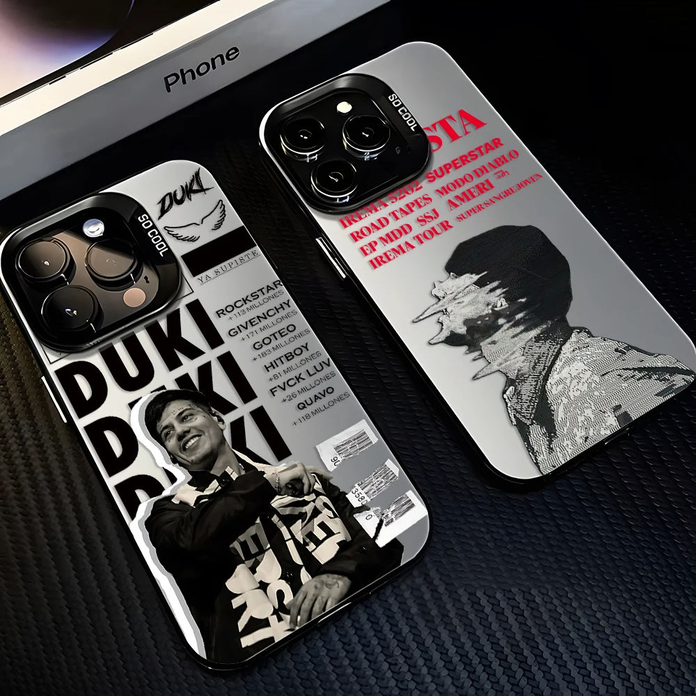 Funda para Teléfono del Cantante Duki Rappers para iPhone 17 16e 16 15 14 13 12 11 mini Pro Max X XR XSMAX 8 7 Air Plus, Anti-Caídas, Parte Trasera Mate