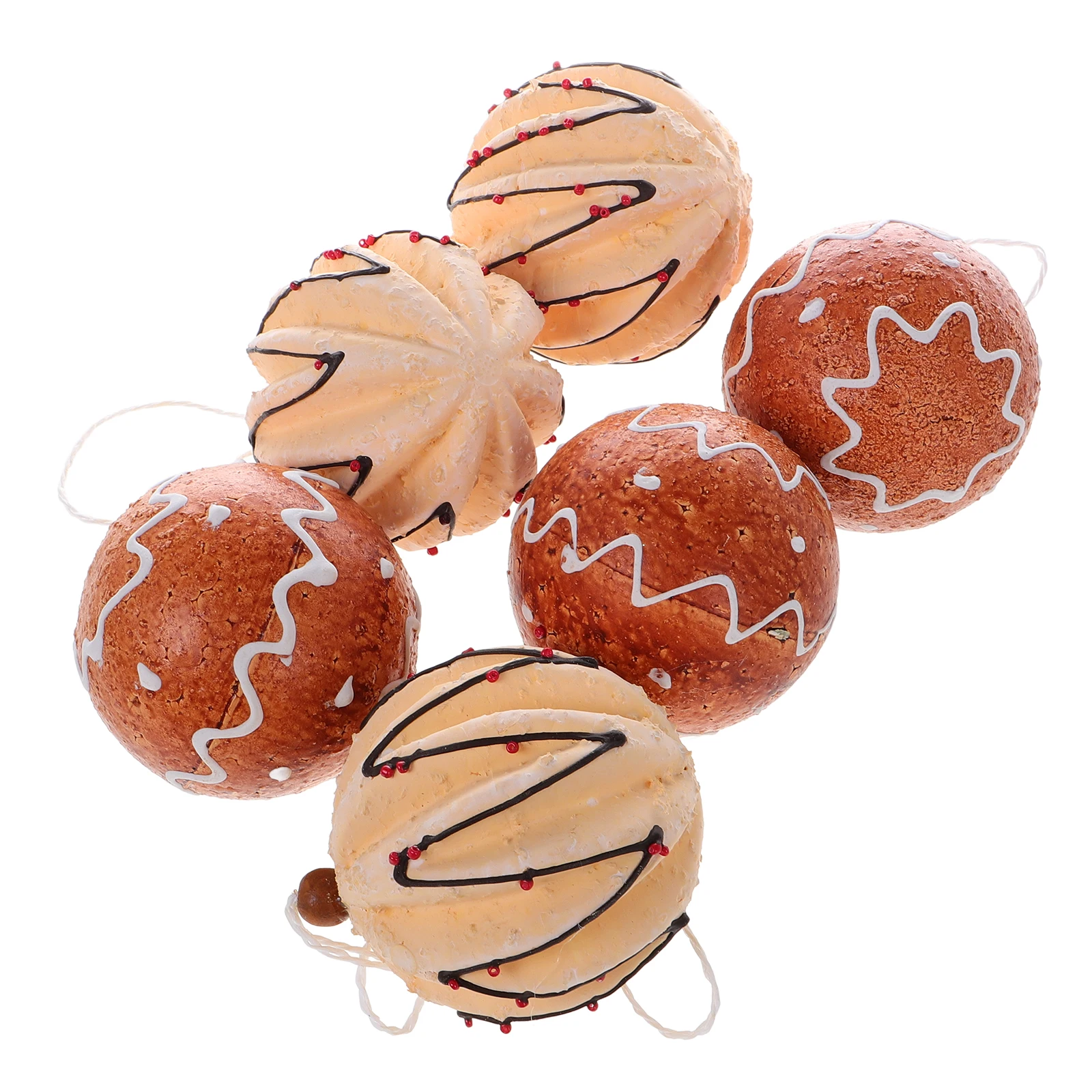 

6Pcs Christmas Ball Set Hand Painted Foam Shatterproof Hanging Ornaments for Tree Decor Holiday Party Decoration