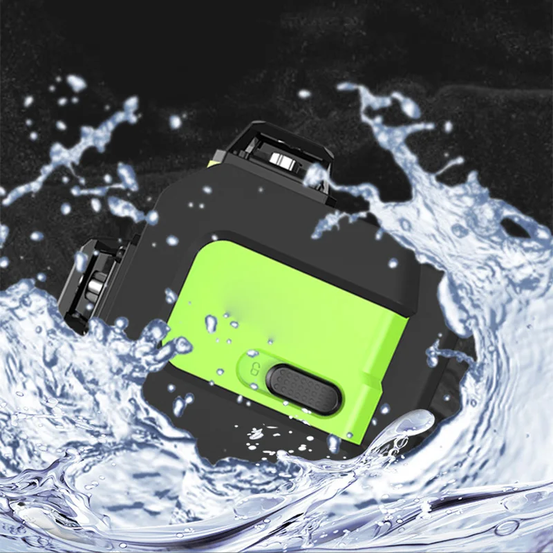 MQT-12/16 16 Lines 3D Laser Level Self-Leveling Cross Line Green Level Adjust Bright Alignment Laser Tool with Li-ion Battery