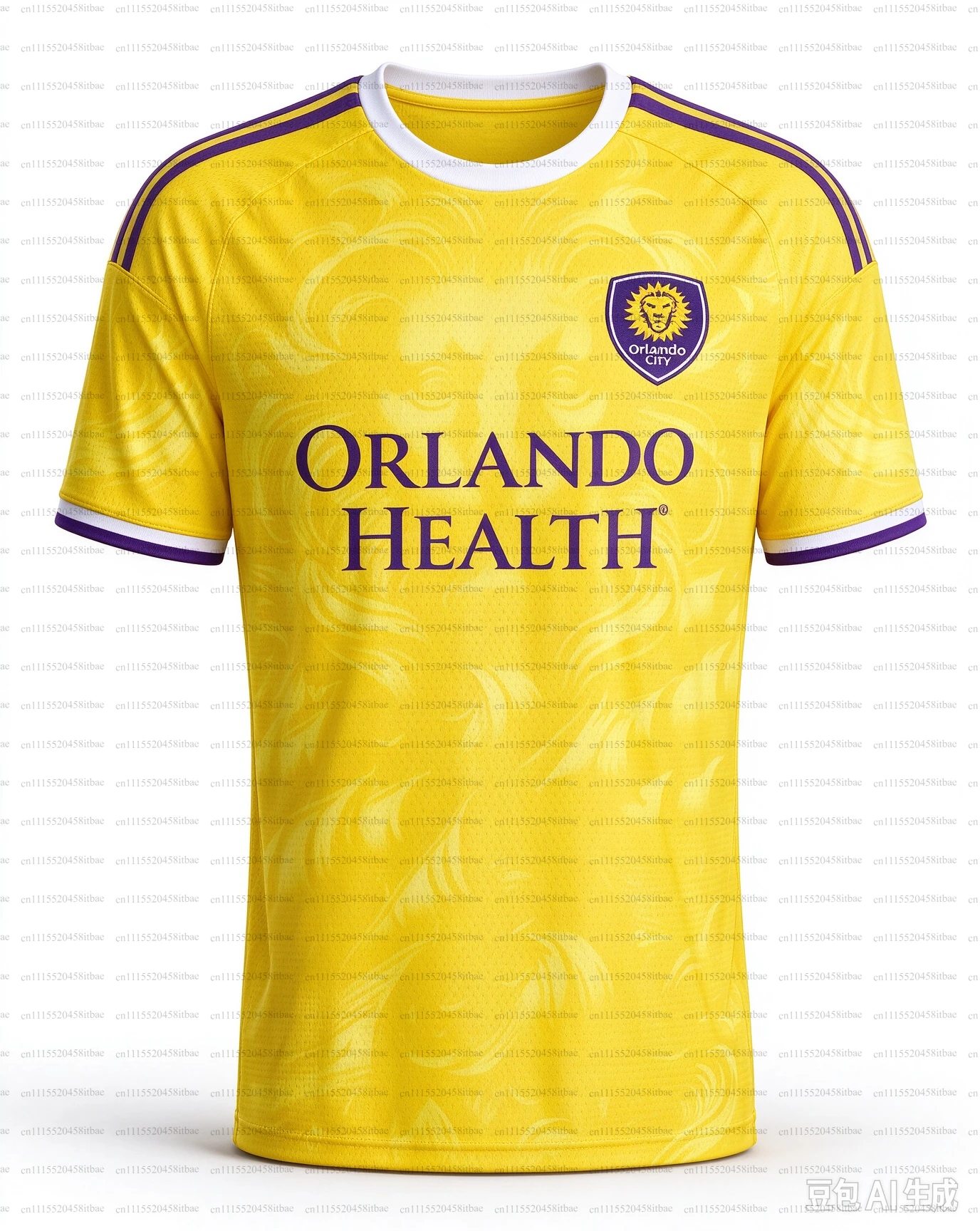 26‑27 Orlando City SC Soccer Jersey, Men Dynamic Wavy Check Fan Sports Tee, Breathable Quick Dry Football Training Shirt