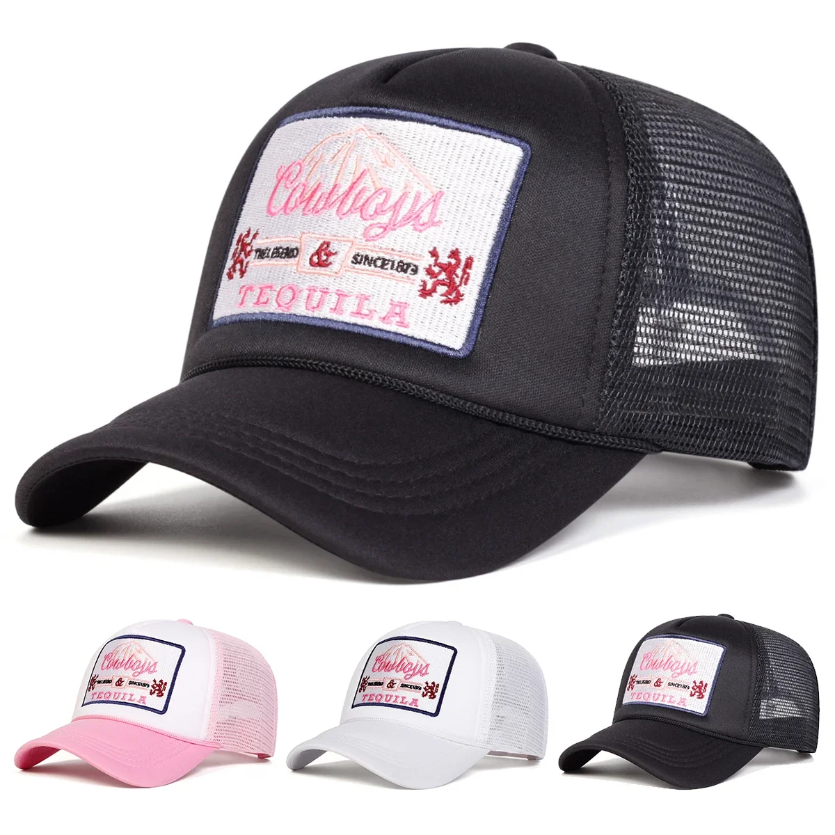 Casquettes de baseball unisexes avec broderie de lettres TEQUILA, chapeaux de soleil d'extérieur printemps-été, casquettes de camionneur décontractées réglables