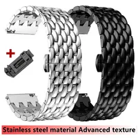 Stainless Steel Bands 20MM 22MM Strap For Samsung Galaxy Watch 6 43mm 47mm 4 42MM 5 40/44 For Huawei 4 pro GT3 46 43mm Bracelet