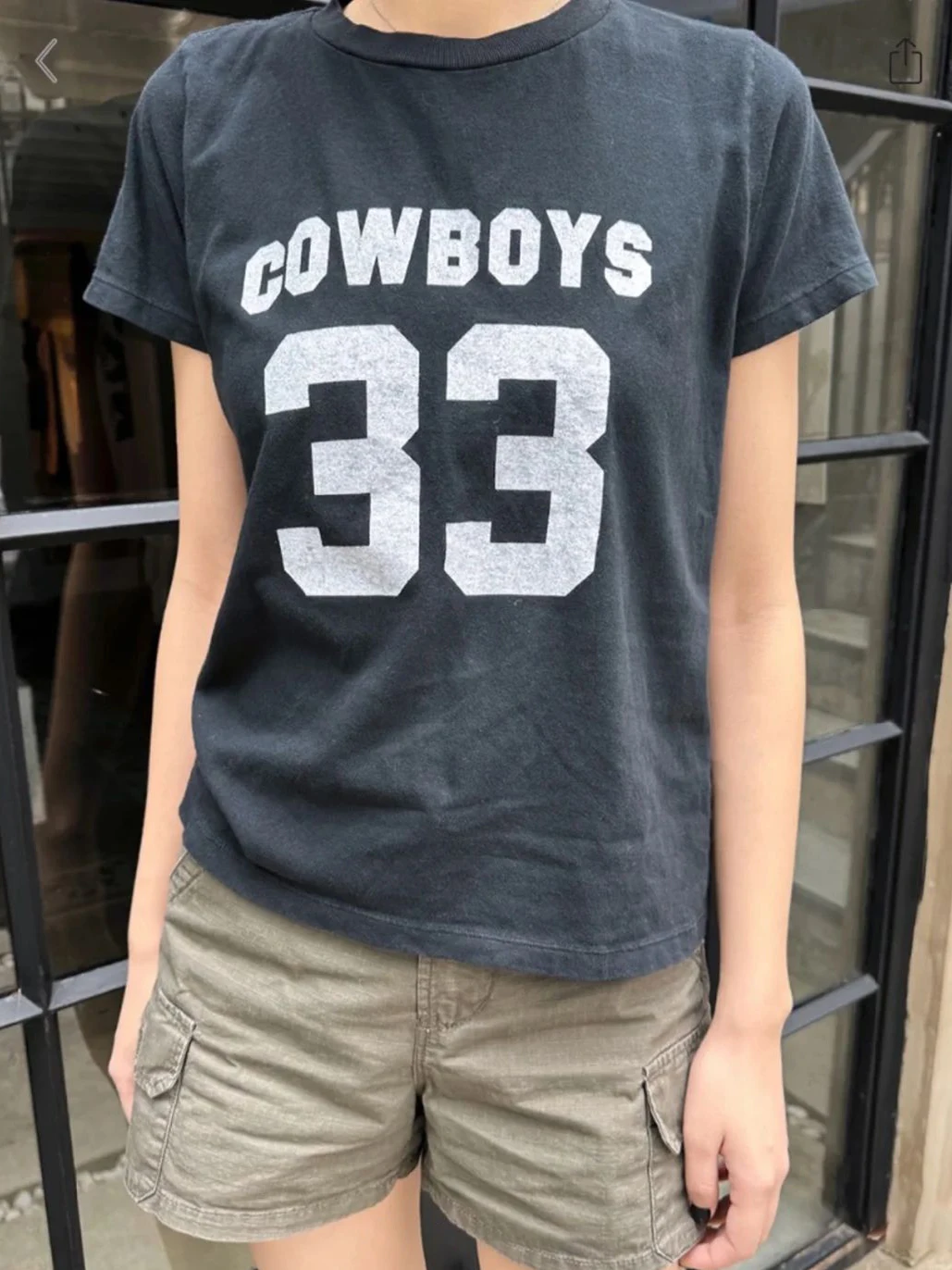 Cowboys 33 Vintage T-Shirt Women Summer Black Round Neck Cotton Short Sleeve Tees Female Streetwear Casual Rock T-shirts Y2k