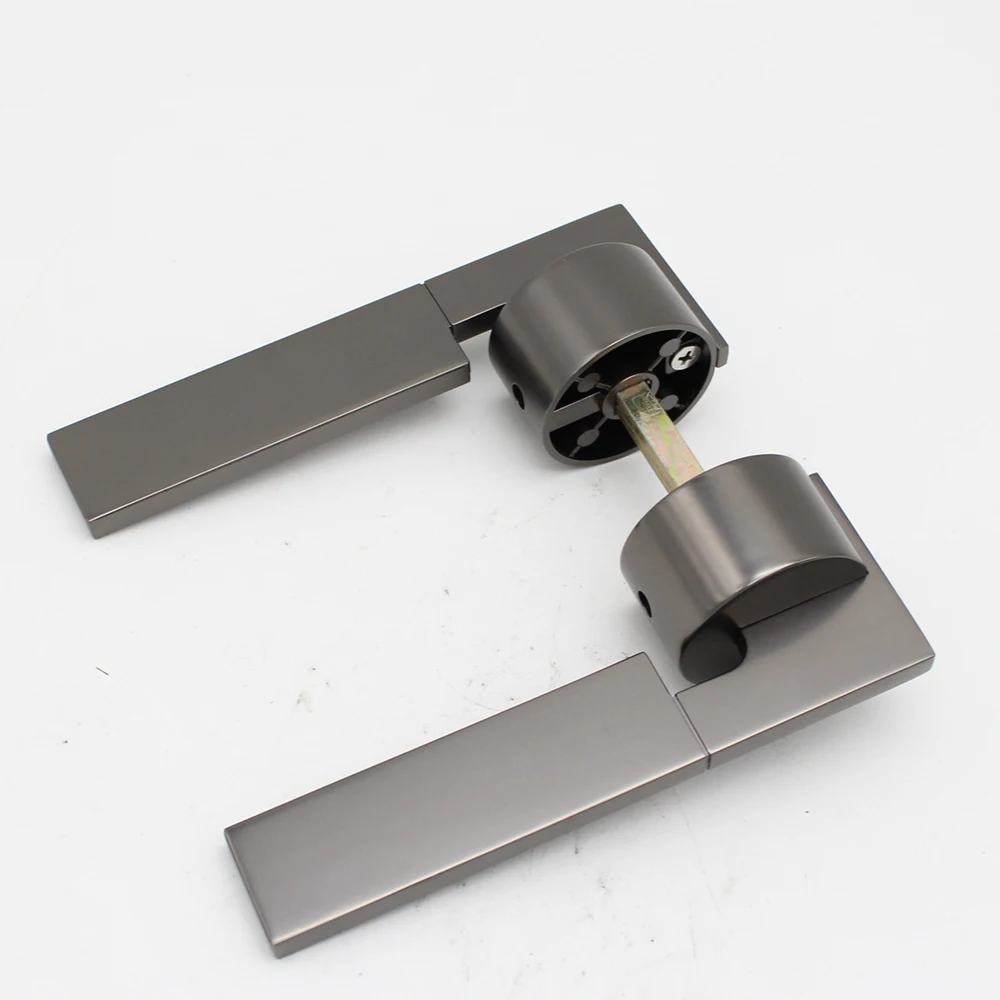 

Latest Design Door Hardware Decorative Gun Metal Door Knob Handle Linear Shape Door Handle for Mechanical Split Lock