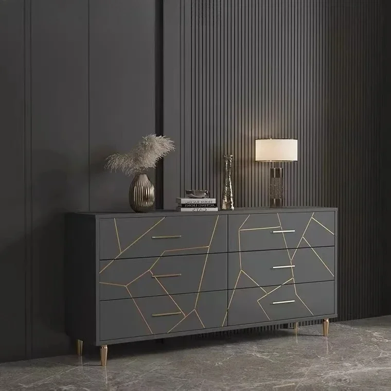 

K chest of drawers, bedroom, light luxury chest of drawers, living room against the wall, storage locker, minimalist