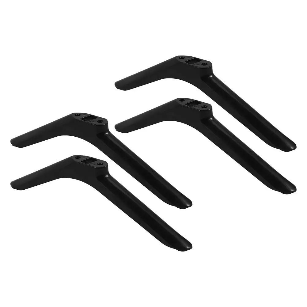 

2 Pairs Stand Pedestal Bracket Foot Black Plastic Furniture Replacement Legs Adjustable Angles Sturdy Universal Base