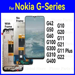 For Nokia G10 G20 LCD Display G11 Plus G21 G22 G42 G50 G60 G100 G300 G310 G400 Screen Touch Digitizer Assembly With Frame